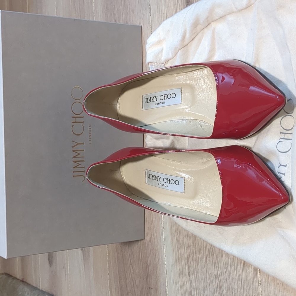 Jimmy Choo Red Patent Leather Heels